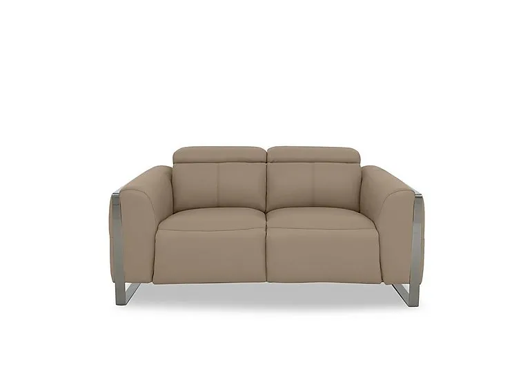 Gisella Leather 2 Seater Sofa - Barley