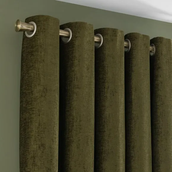 Chenille Eyelet Curtains (Blackout Available) 1