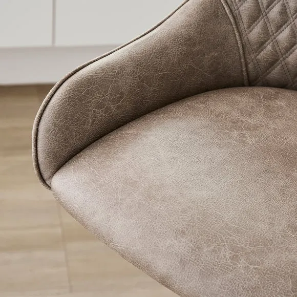 Hudson Height Adjustable Bar Stool, Faux Leather 4