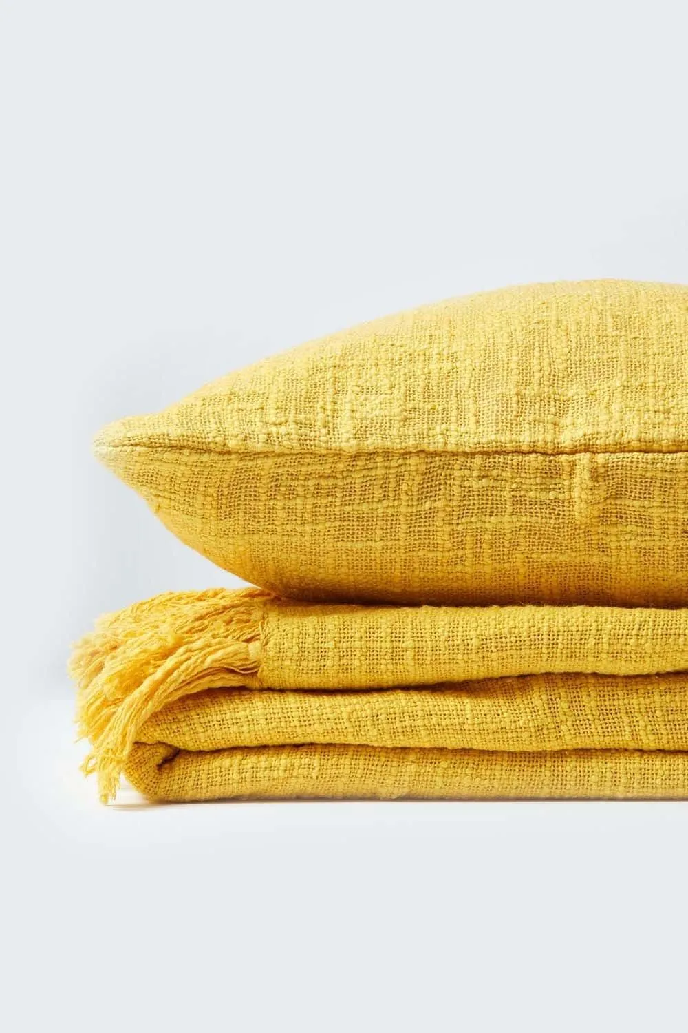 Homescapes Nirvana Cotton Cushion Cover in Yellow 5