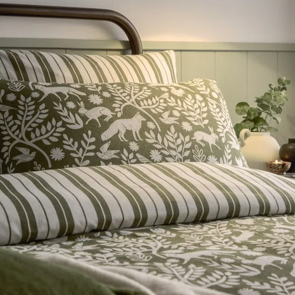 Furn. Skandi Woodland 100% Brushed Cotton Duvet Cover and Pillowcase Set 2