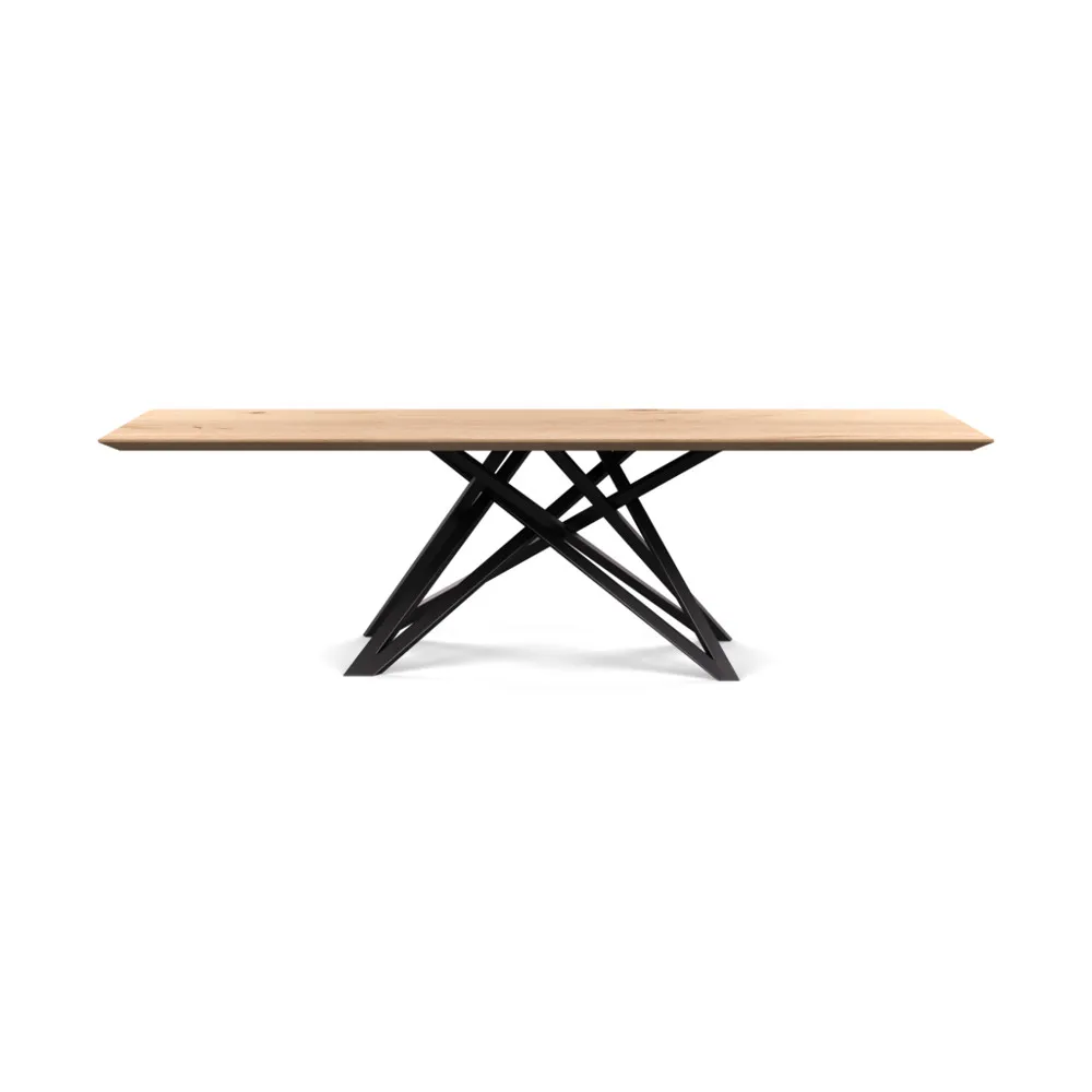 Heal's Vienna Dining Table 260x100cm Blonde Oiled Oak Chamfered Edge Filled 1