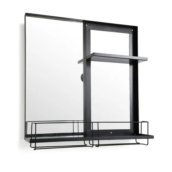 Rectangle Cocktail Bar Shelves with Mirror 3
