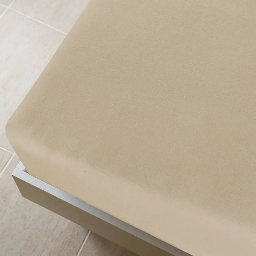 Berkfield Home Jersey Fitted Sheets 2 pcs Taupe 90x200 cm Cotton