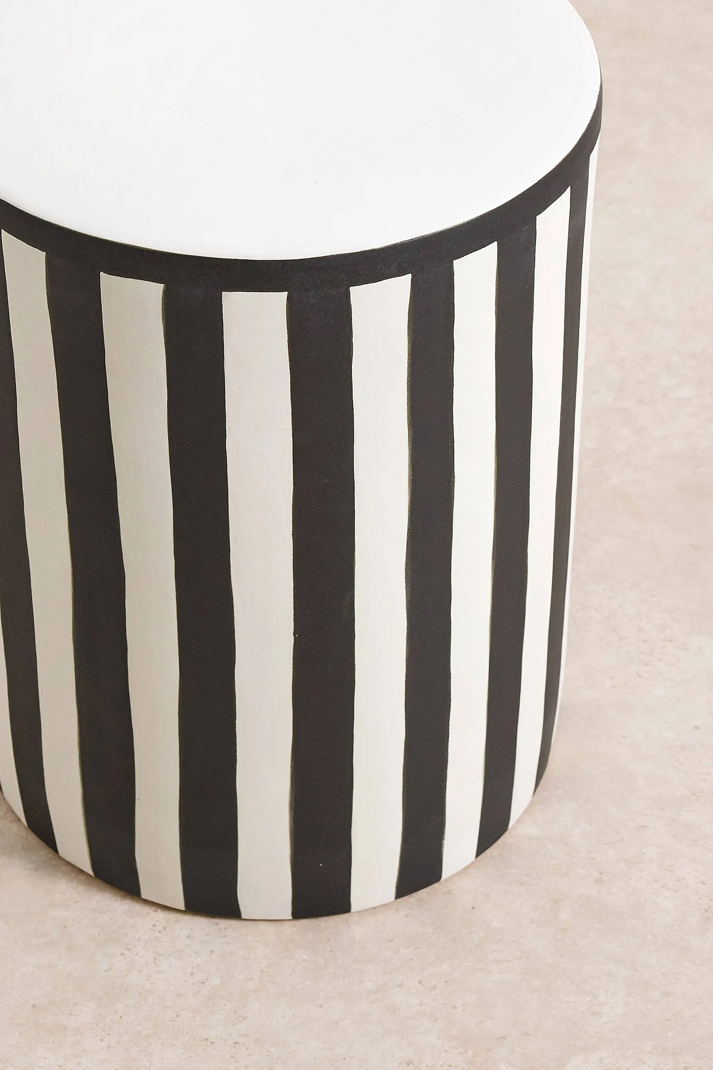 Black & White Striped Side Table 3