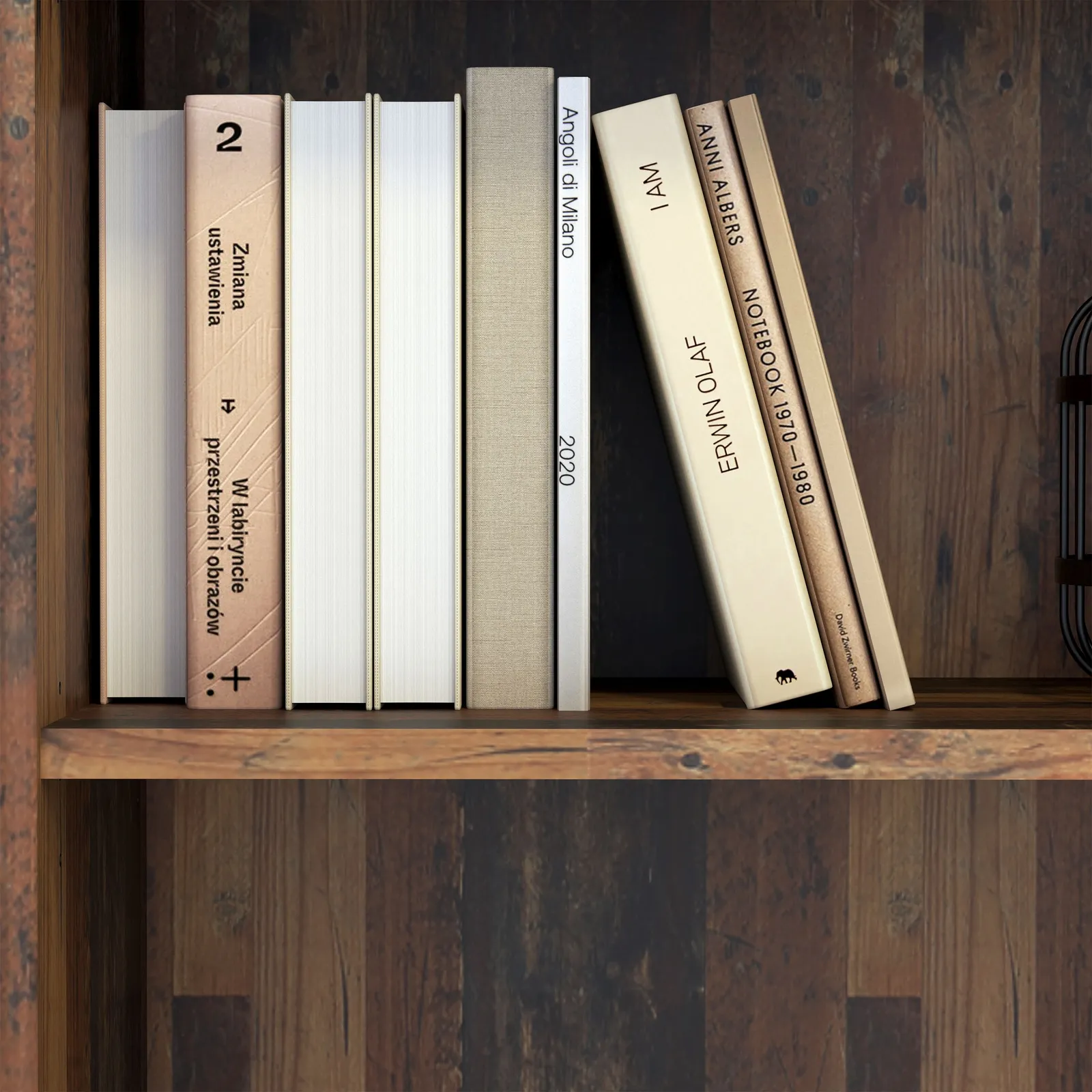 Furniture To Go Essential Wide 5 Shelf Bookcase in Vintage Oak in Dark Brown 5