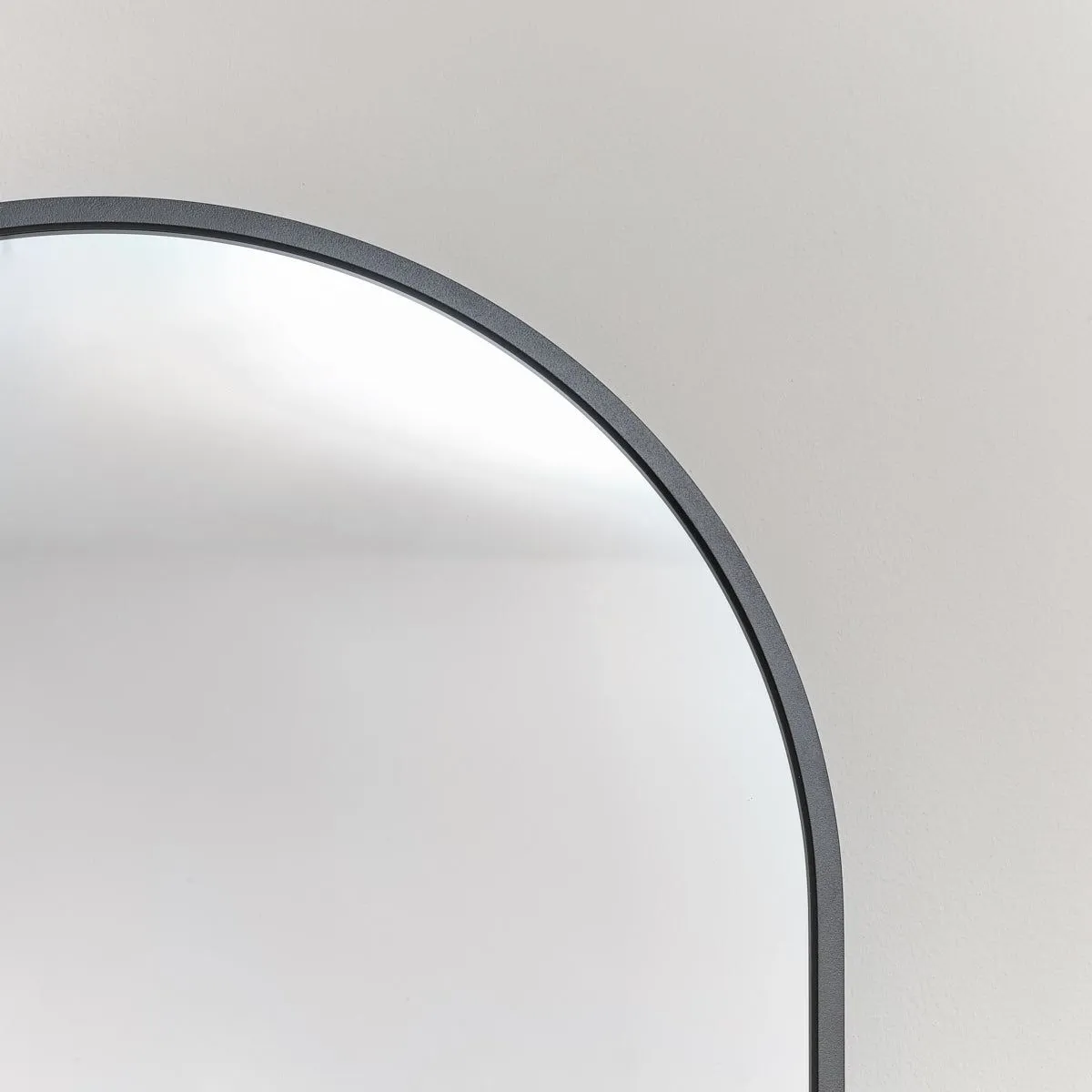 Melody Maison Black Oval Framed Wall Mirror 140cm X 40cm 4