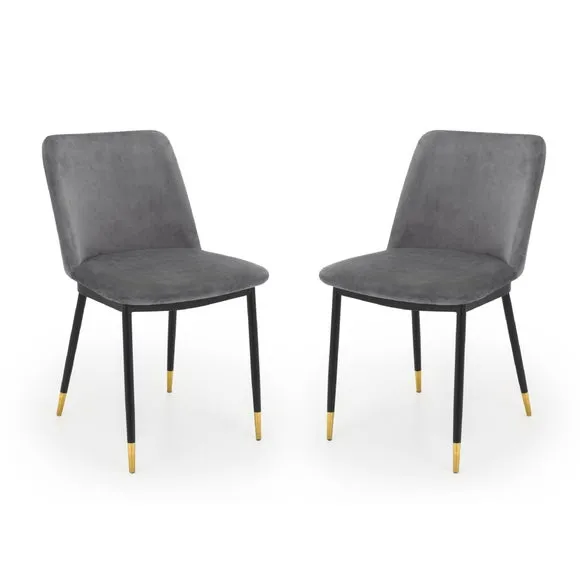 Delaunay Set of 2 Dining Chairs, Velvet 2