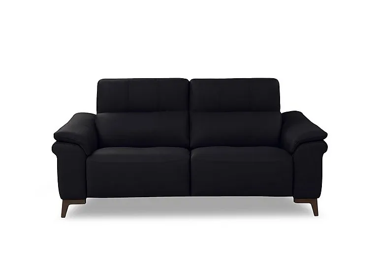 Marconi 2 Seater Leather Sofa - Torello Nero - Sofas and Armchairs - In Time for Christmas
