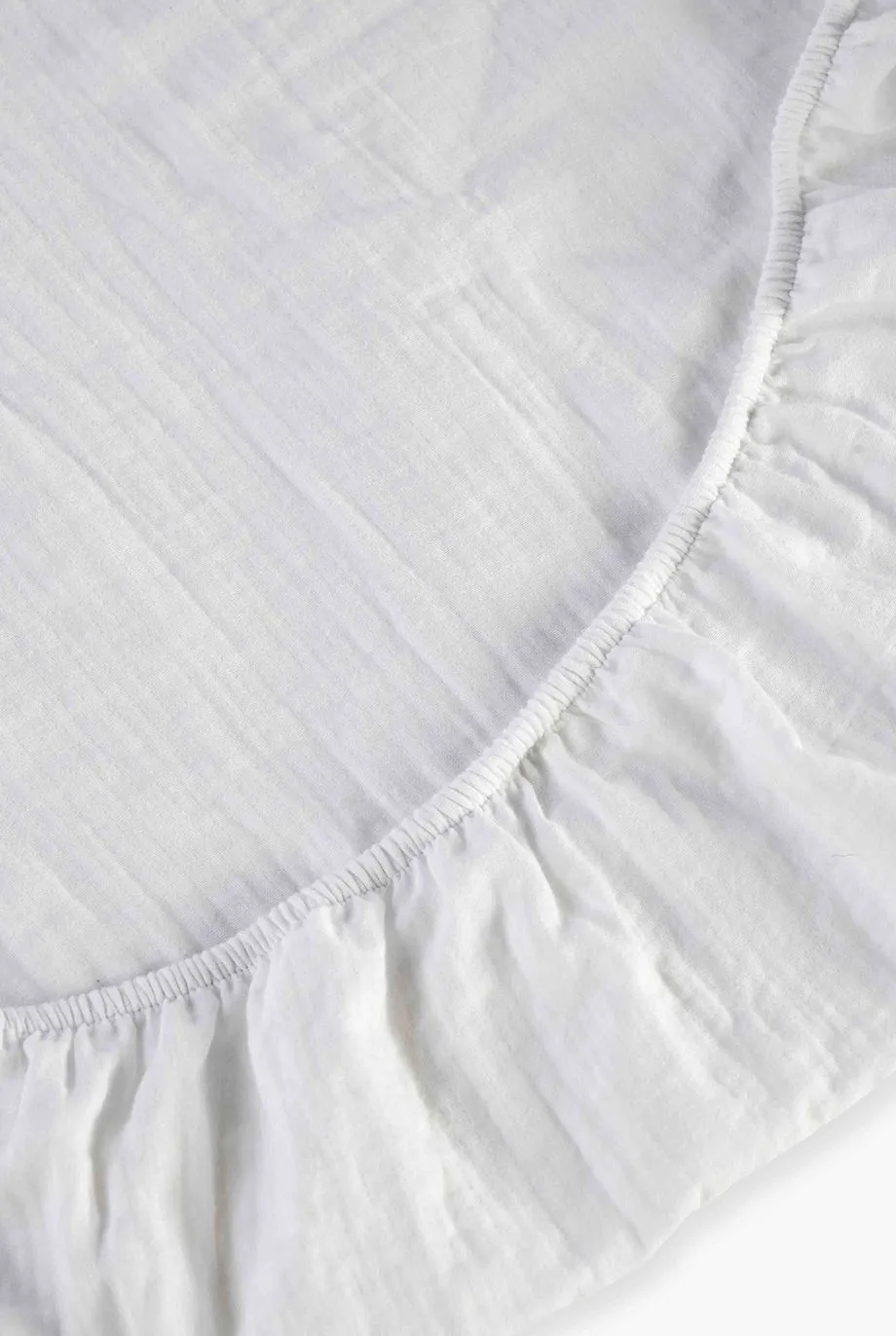 CHRISTY Double Layered Relaxed Retreat Luxury Cotton Bedding Fitted Sheets in White 4