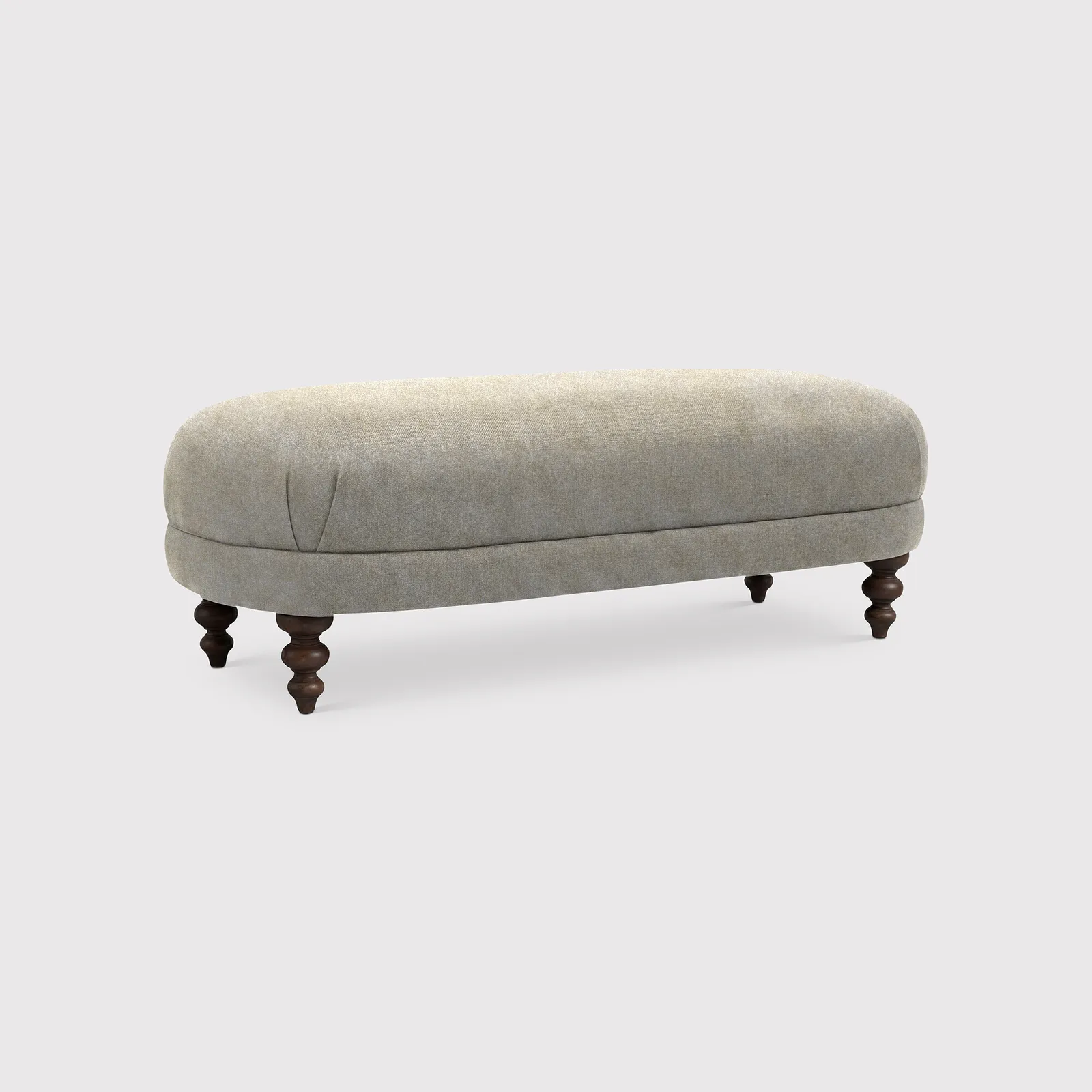 English Heritage Clover 26 Footstool, Grey Fabric | Barker & Stonehouse 1