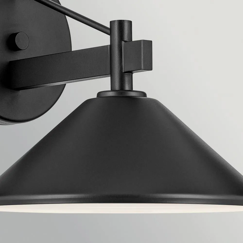 Netlighting Ripley Medium Wall Lantern Black IP44 6