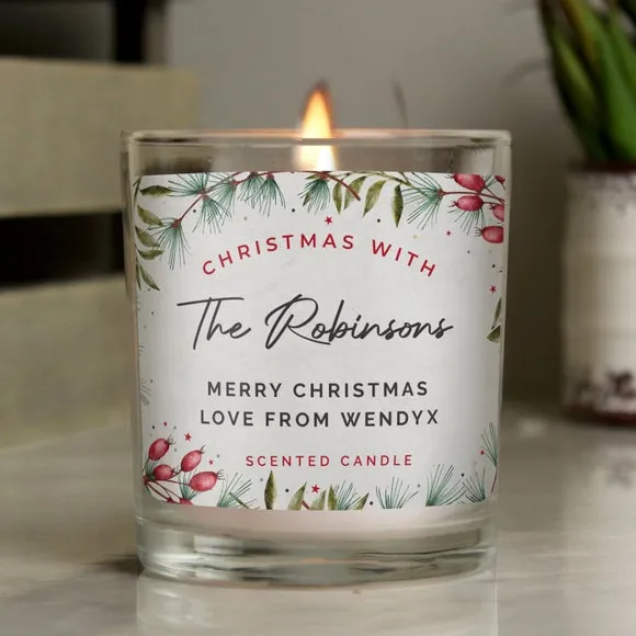 Personalised Christmas With Jar Candle