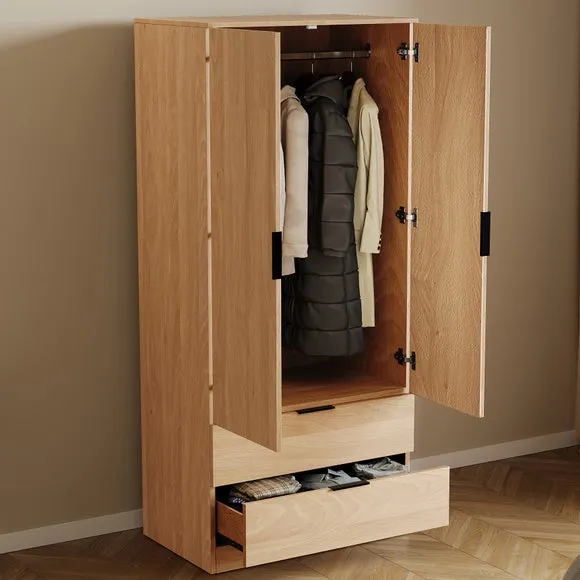 Hayes 2 Drawer Double Wardrobe 2