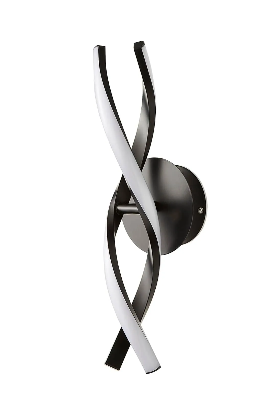 ValueLights Infinity Matte Black Double Twist IP44 Integrated LED Wall Light 6