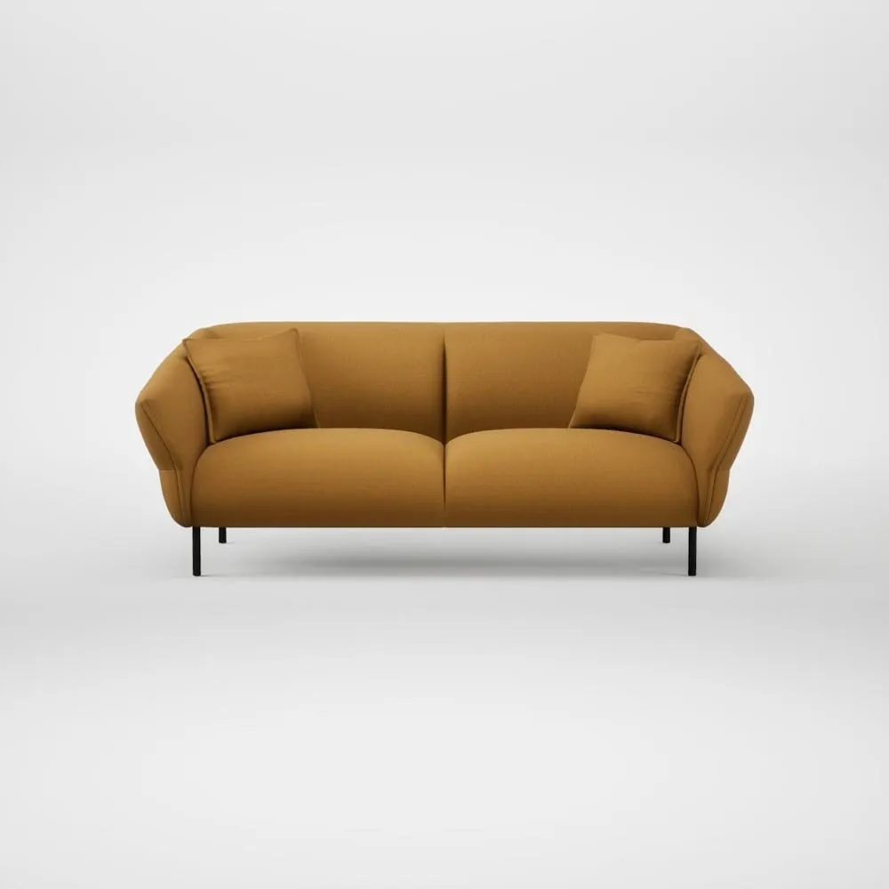 Heal's Alto 3 Seater Sofa Smart Cotton Linen Sahara Black Feet