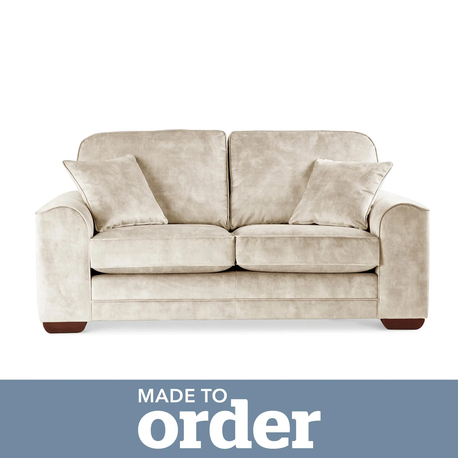 Morello 2 Seater Sofa Slub Velvet Slub Velvet Natural