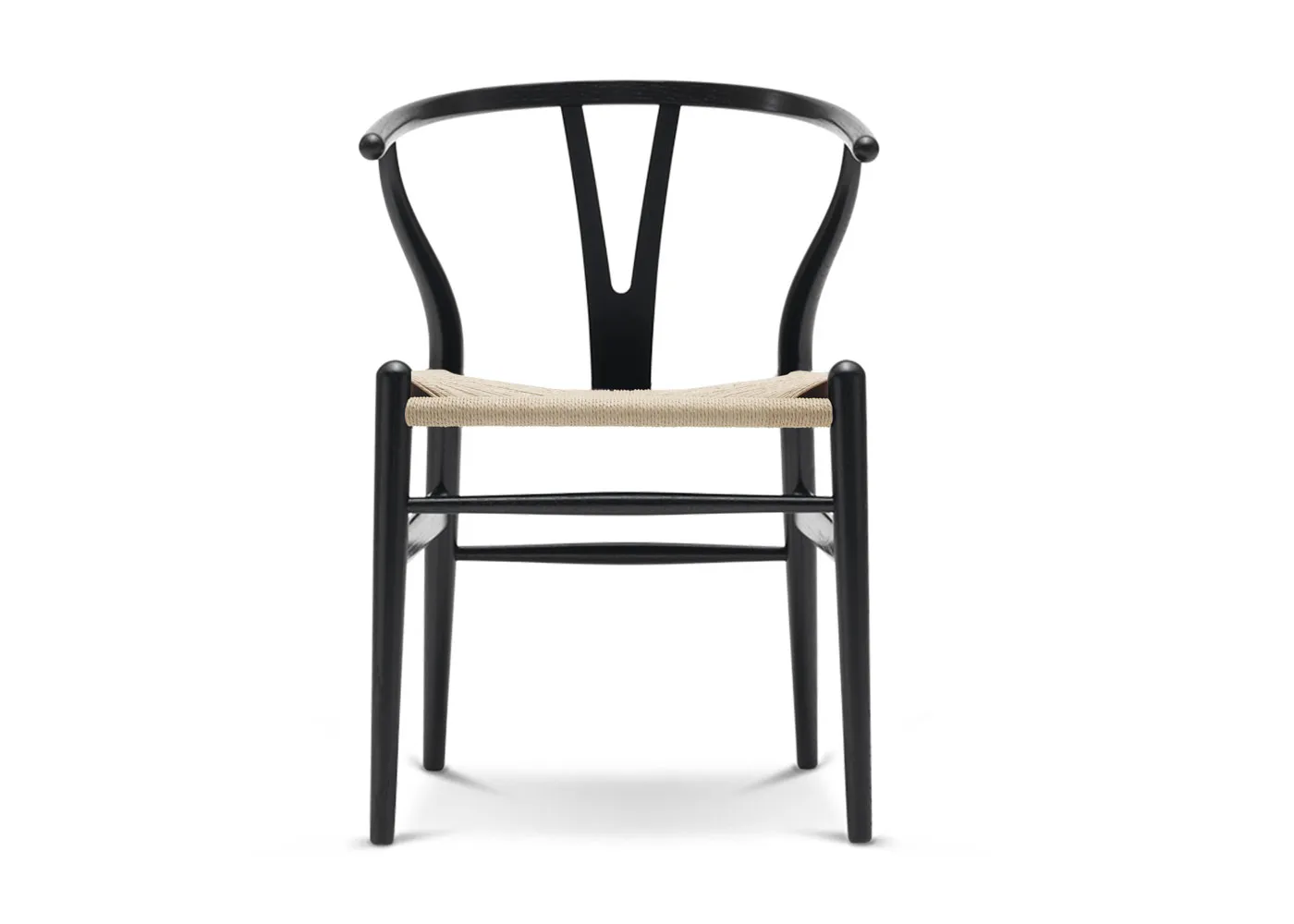 Heal's Wishbone Chair CH24 Black Ash Natural Paper Cord Seat 1