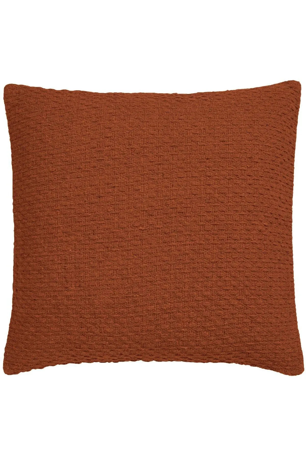 Drift Home 'Hayden' Filled 100% Cotton Basket Weave Cushion in Terracotta