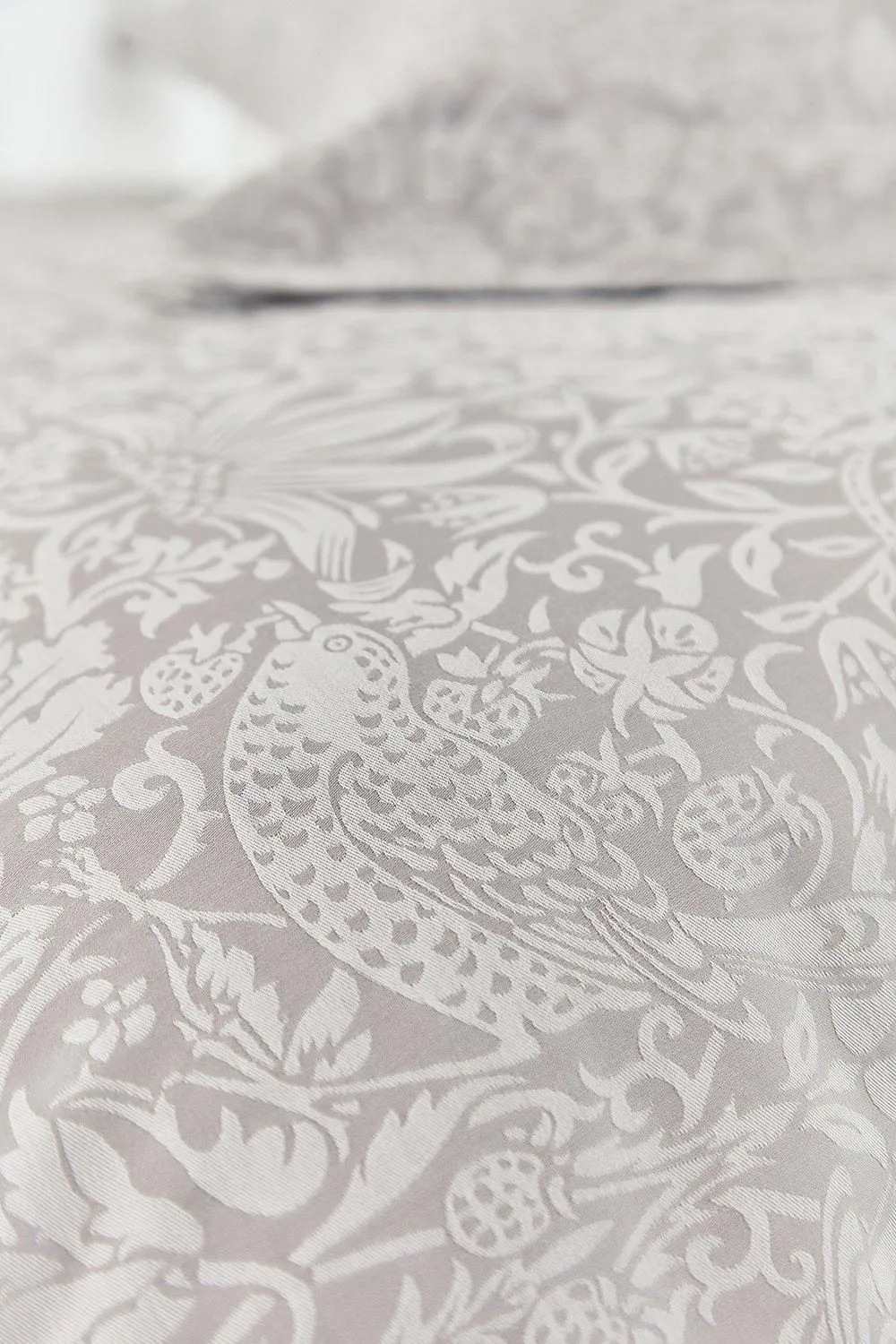Morris & Co 'Pure Strawberry Thief' Duvet Cover in Natural 3
