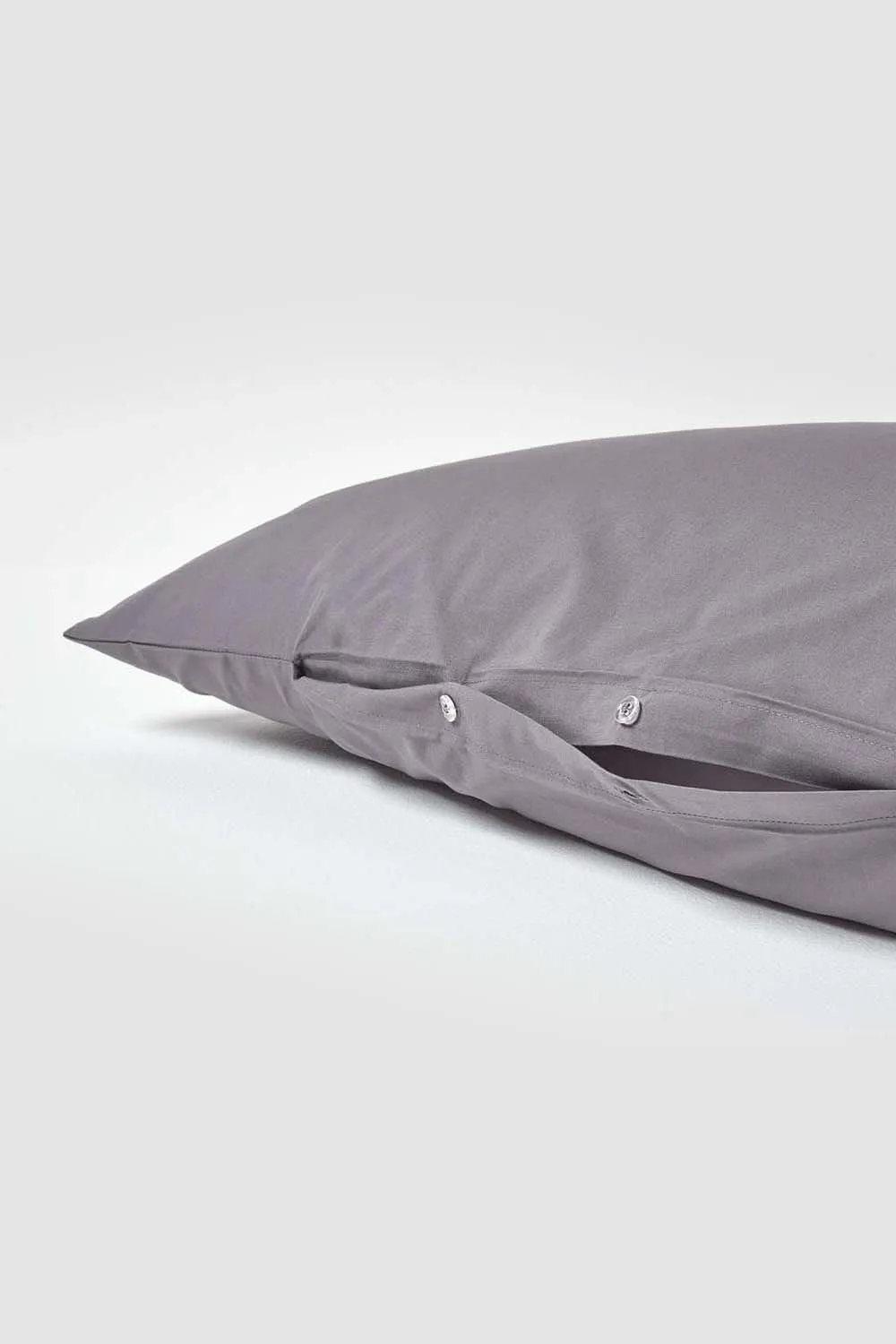 Homescapes Egyptian Cotton V Shaped Pillowcase 200 TC in Dark Grey 3