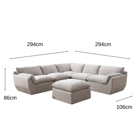 Falkirk 5 Seater Corner Sofa with Footstool 4