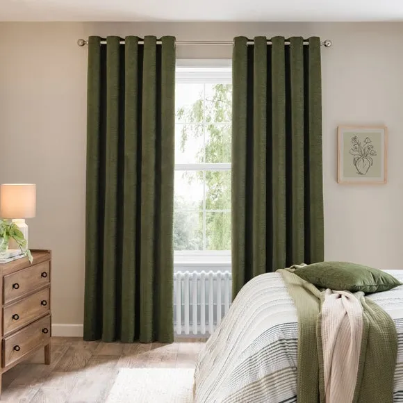 Genoa Chenille Blackout Eyelet Curtains 2
