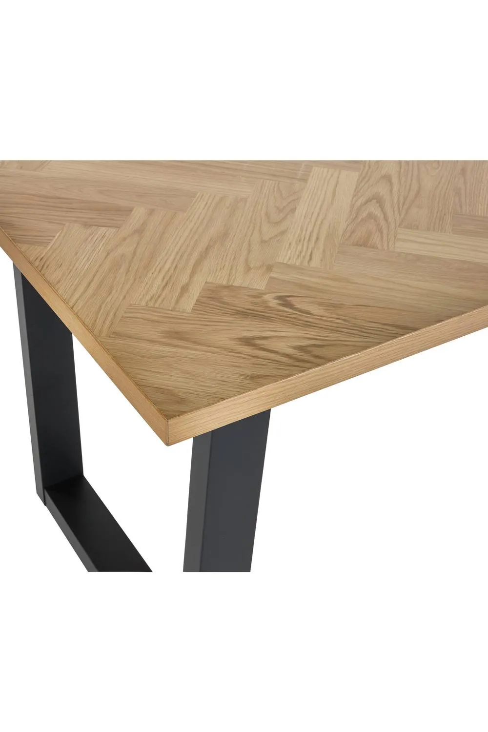 Julian Bowen Hilton Rectangular 4-6 Seater Dining Table in Black 6