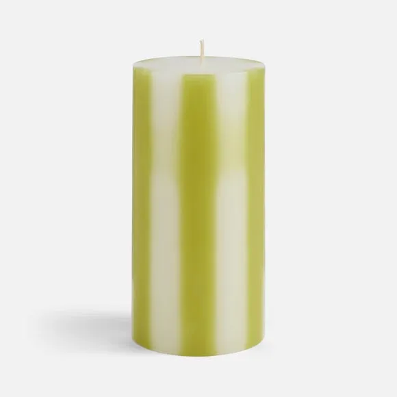 Stripe Pillar Candle 3