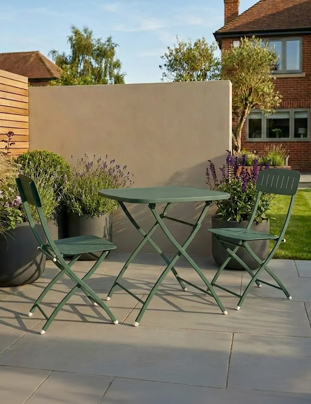 Royalcraft Venice Square Bistro Set 70cm x 70xm Light Green