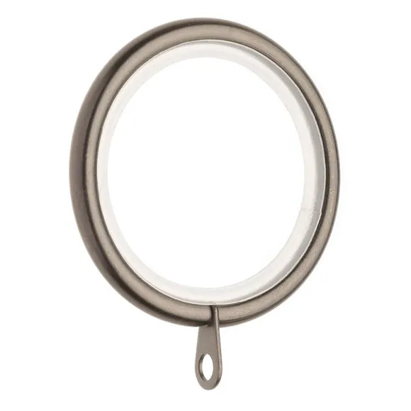 Pack of 12 Lined Metal Curtain Rings