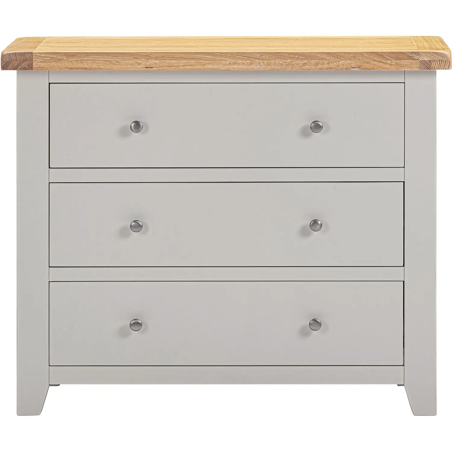 Seconique Windsor 3 Drawer Chest (Fully Assembled) in Light Grey 4