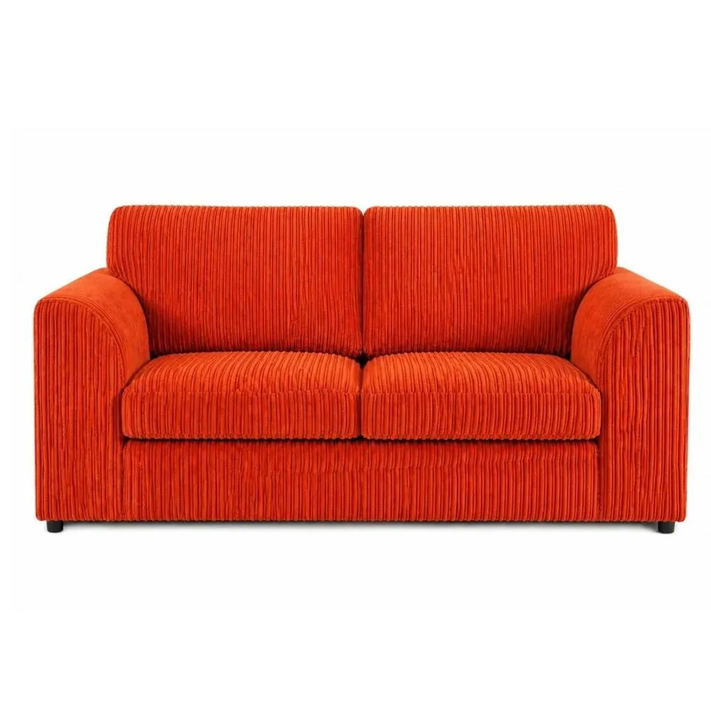 Bliss Furniture Jumbo Cord High Back 3 Seater Sofa Luxury in Orange
