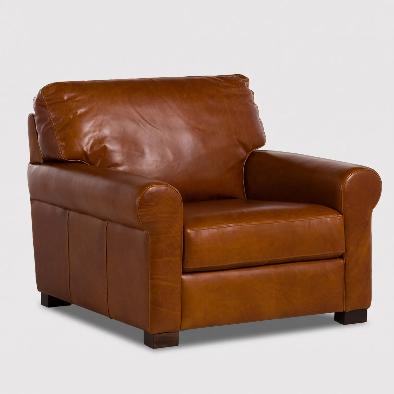 Rendola Armchair, Brown Leather | Barker & Stonehouse