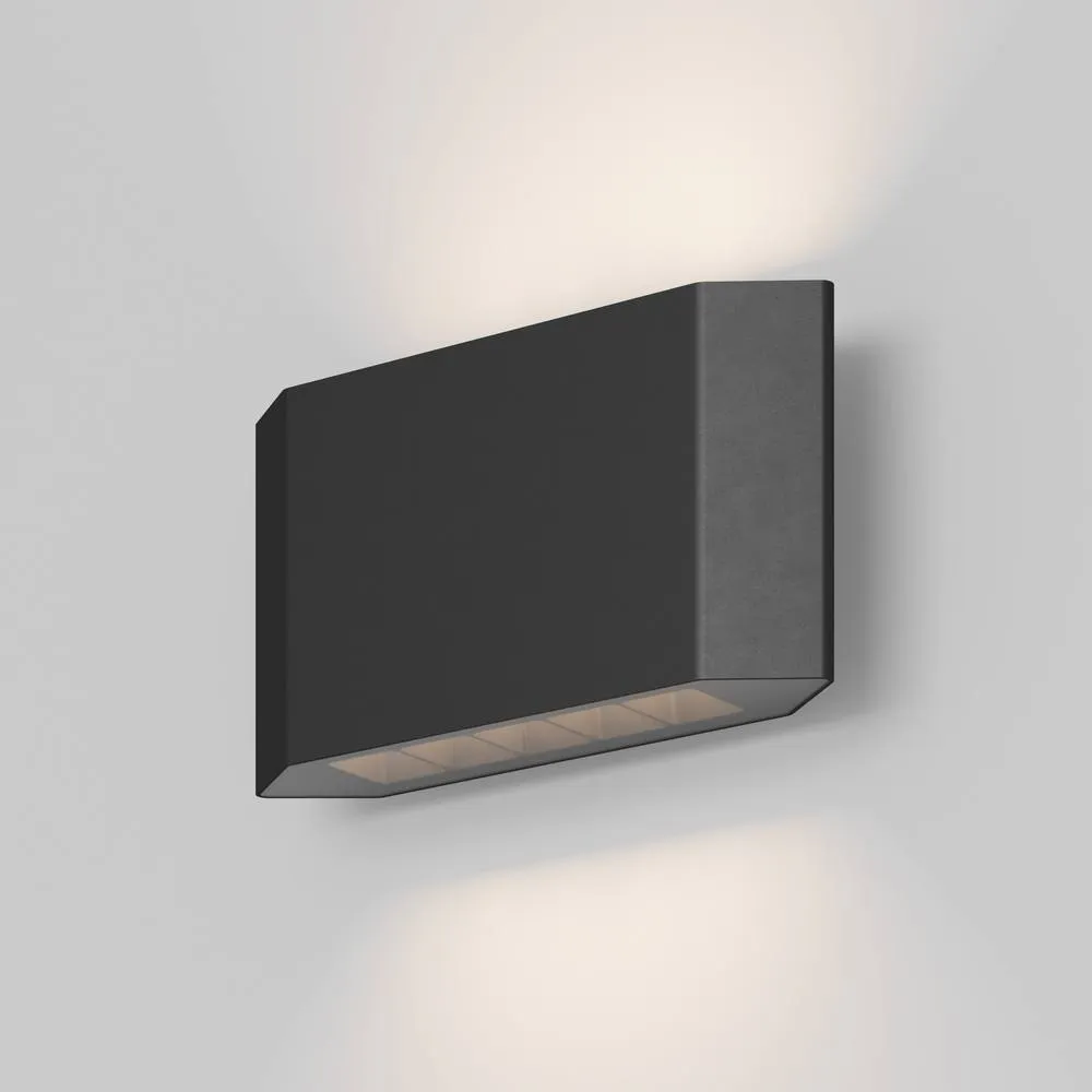 Netlighting Pull Outdoor Up Down Wall Lamp Graphite 3000K 400lm IP54 in Grey