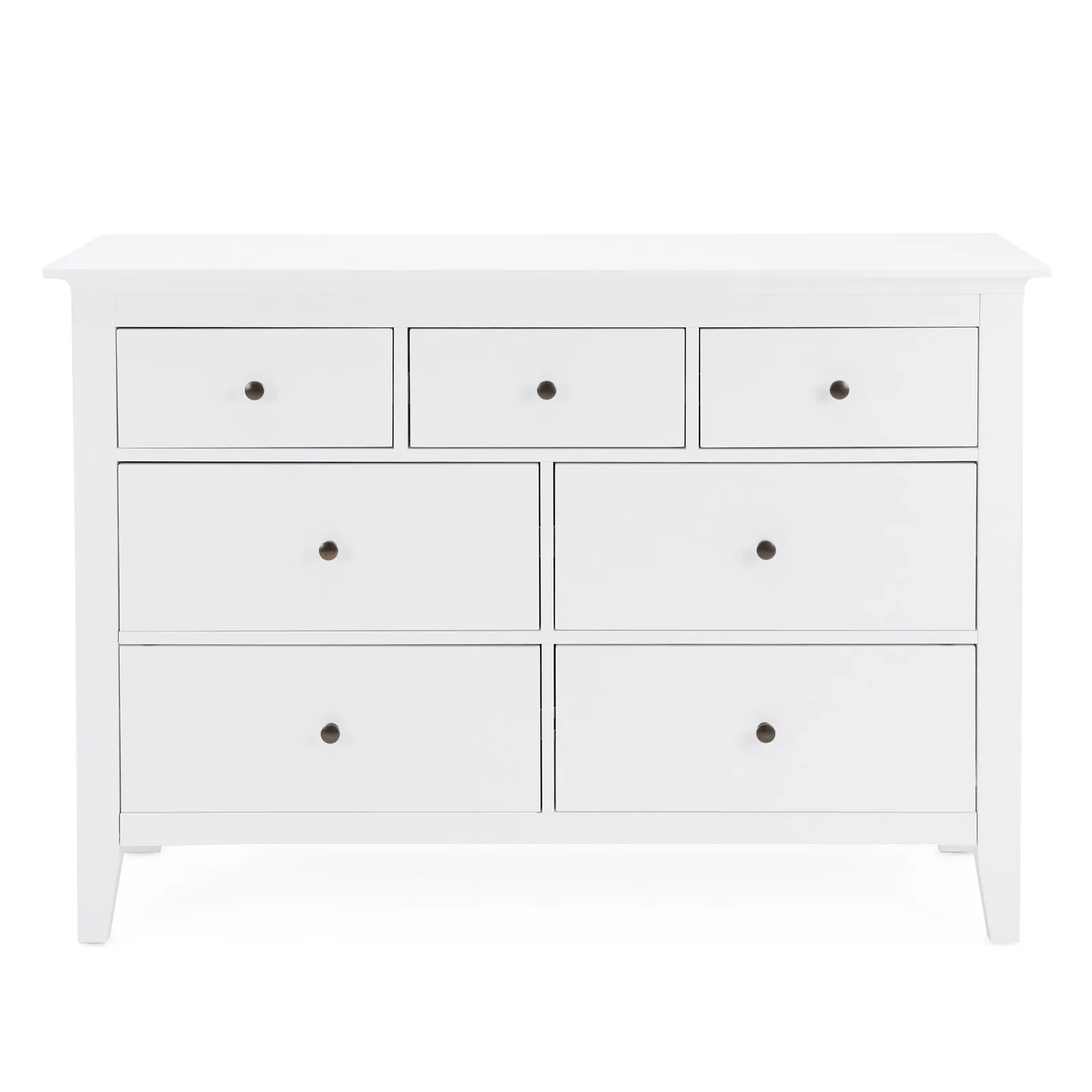 Lynton White 7 Drawer Chest White