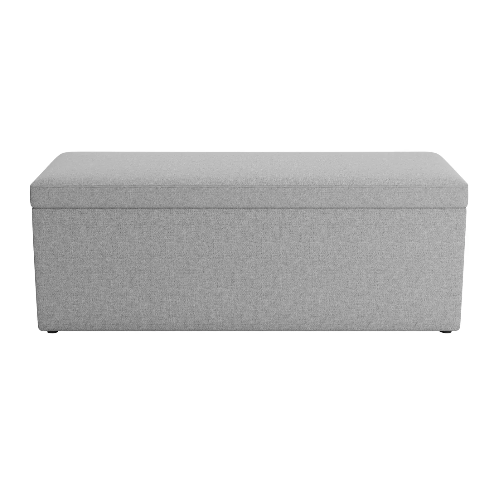 Oswald Faux Wool Ottoman Bench Grey