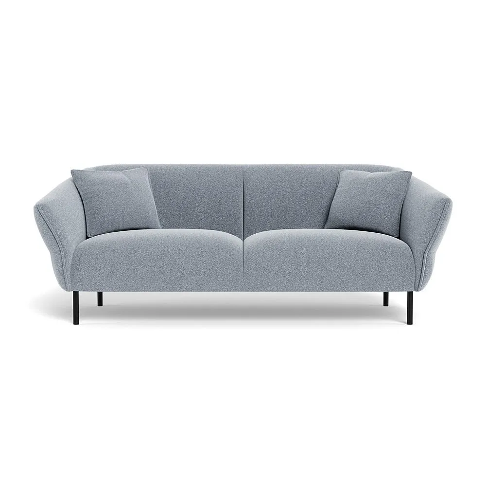 Heal's Alto 3 Seater Sofa Boucle Steel Black Feet 1