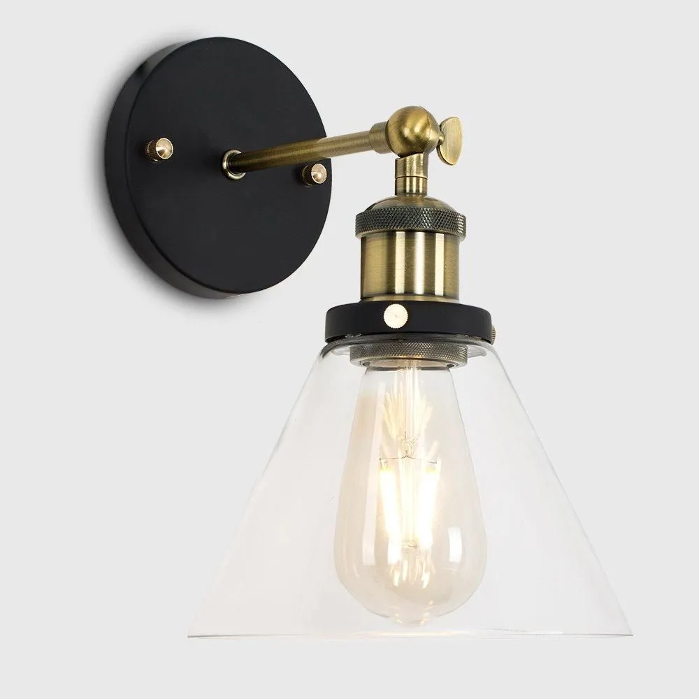ValueLights Norton Industrial Pair of Black Indoor Wall Lantern 3