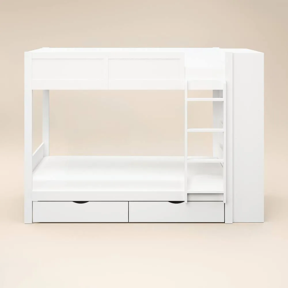 Flair Ruby Wooden Bunk Bed with Storage in White 6