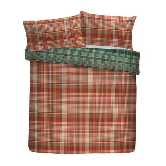 Dreams & Drapes Bennet Check 100% Cotton Duvet Cover & Pillowcase Set 5