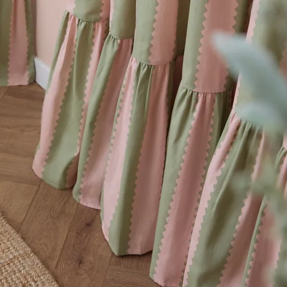 Furn. Birdie Stripe Pencil Pleat Curtains 4