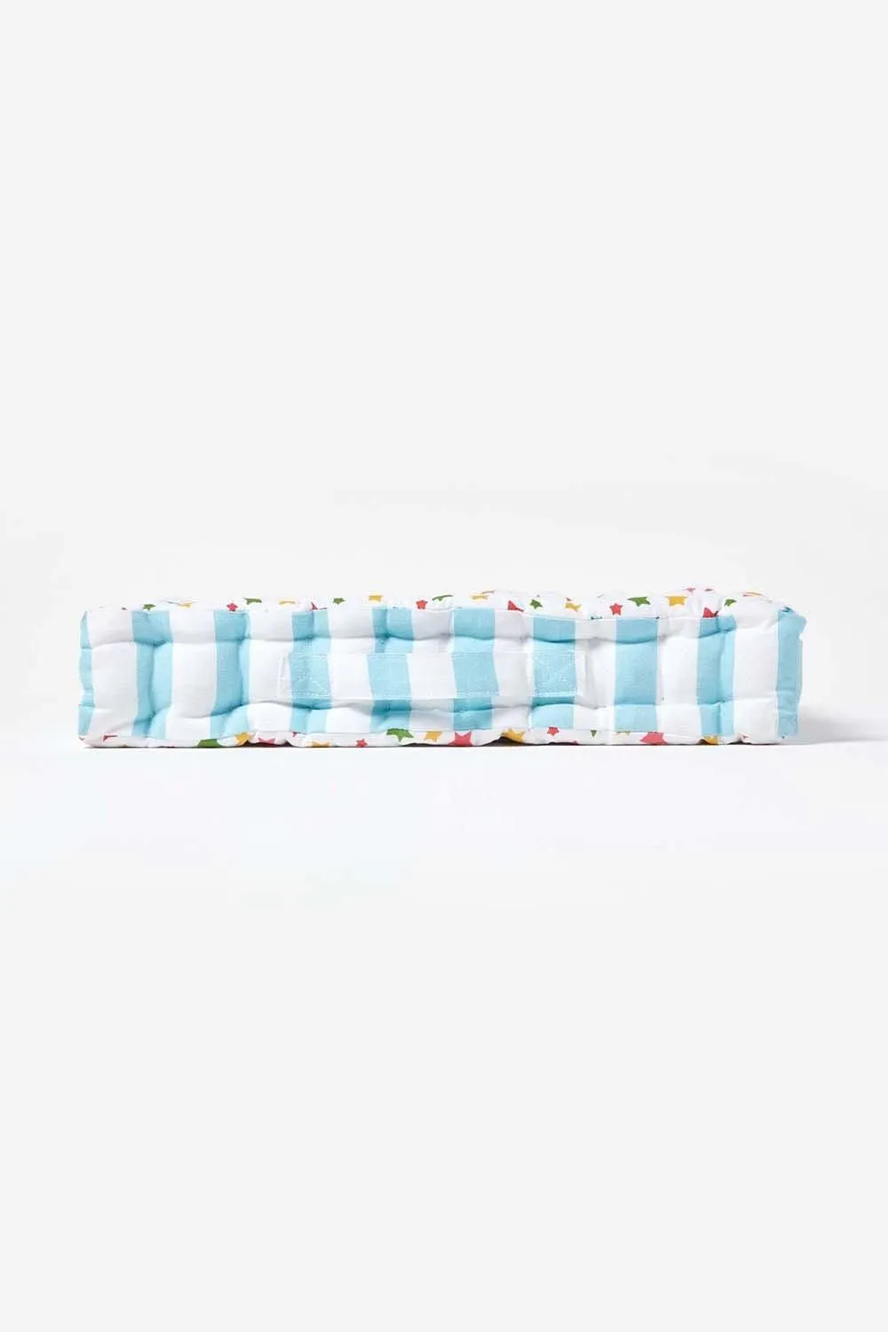 Homescapes Cotton Multi Coloured Stars Floor Cushion 5