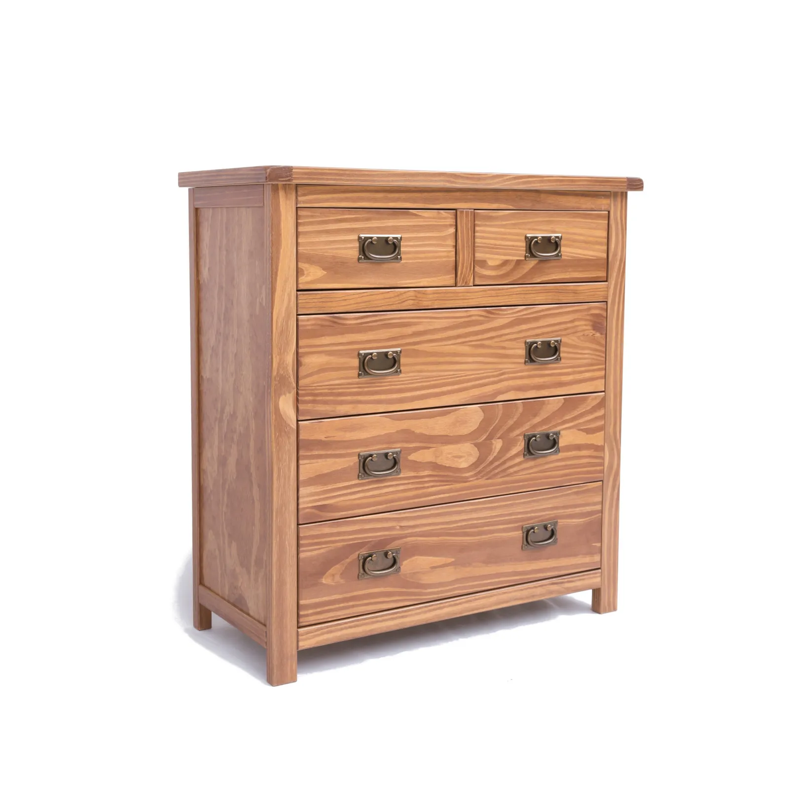 Cabinet Bits Padua 5 Drawer Chest of Drawers Bras Drop Handle in Brown 2