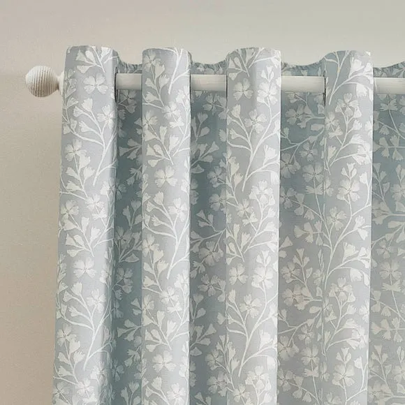 Catherine Lansfield Brooke Floral Eyelet Curtains 1