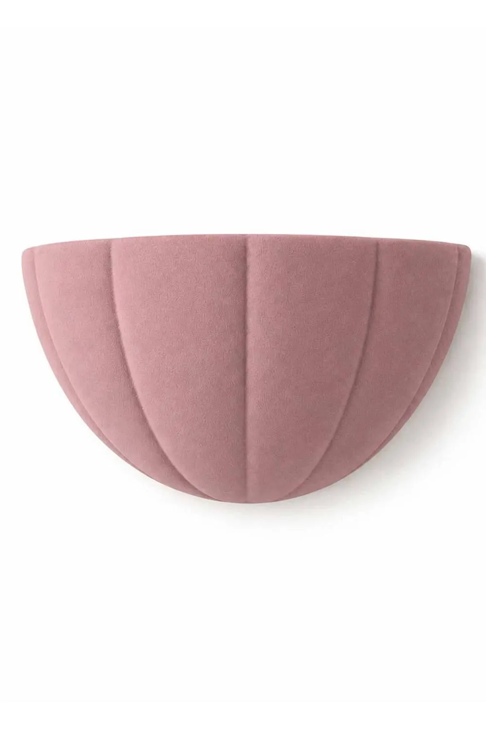ValueLights Leonardo Scallop Curve Ceramic Flush Wall Sconce Light in Dusty Pink 5