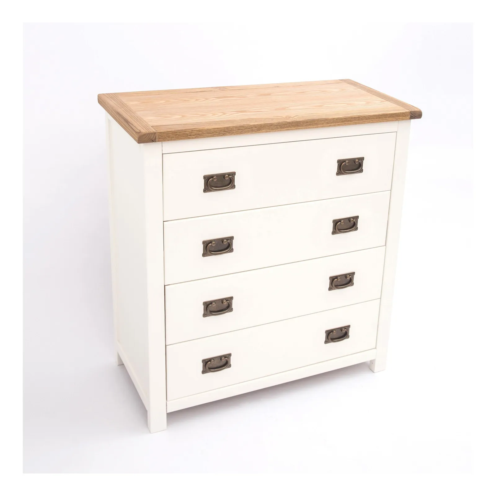 Cabinet Bits Lovere 4 Drawer Chest of Drawers Bras Drop Handle in Off-White 3