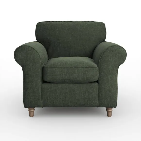 Flori Tonal Plush Chenille Armchair 6