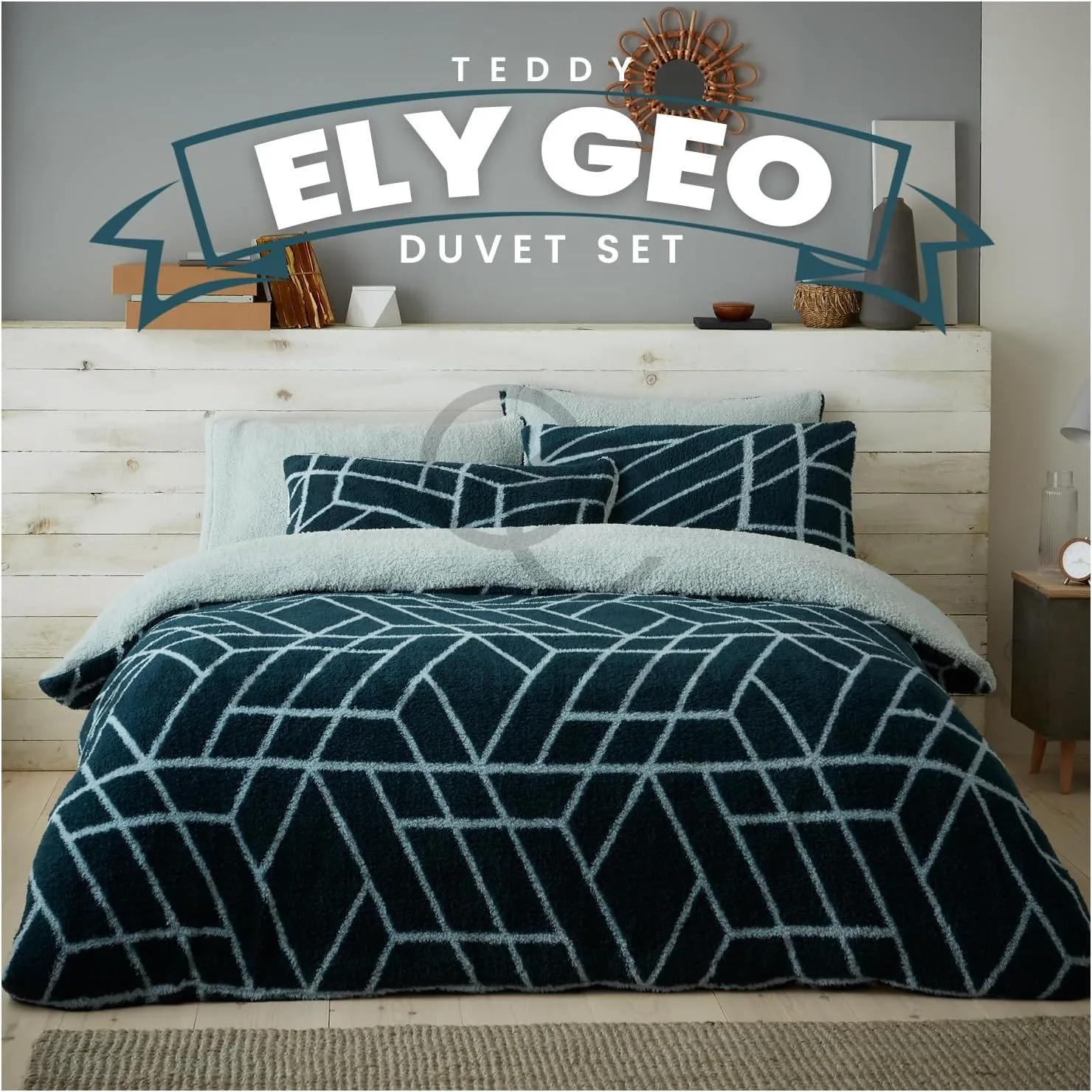 GAVENO CAVAILIA Ely Geo Printed Duvet Cover in Green 6
