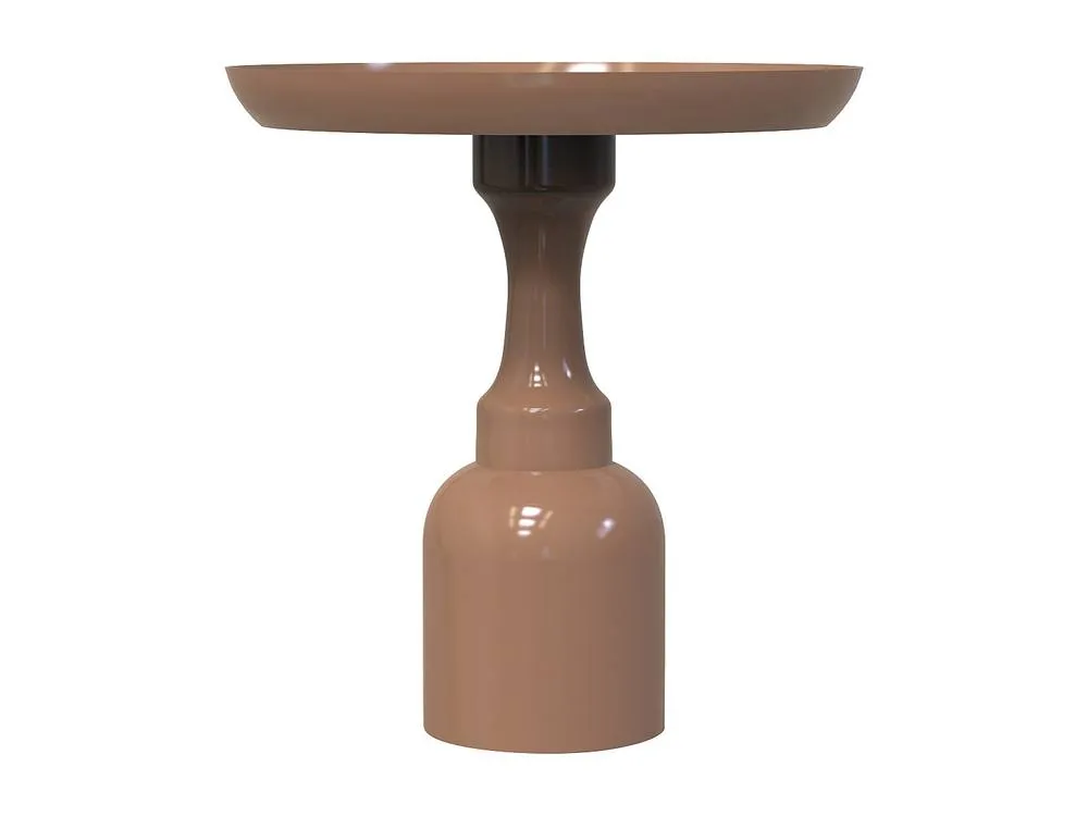 Vente-unique Metal Side Table - Shiny Taupe - KYRESA in Brown 2